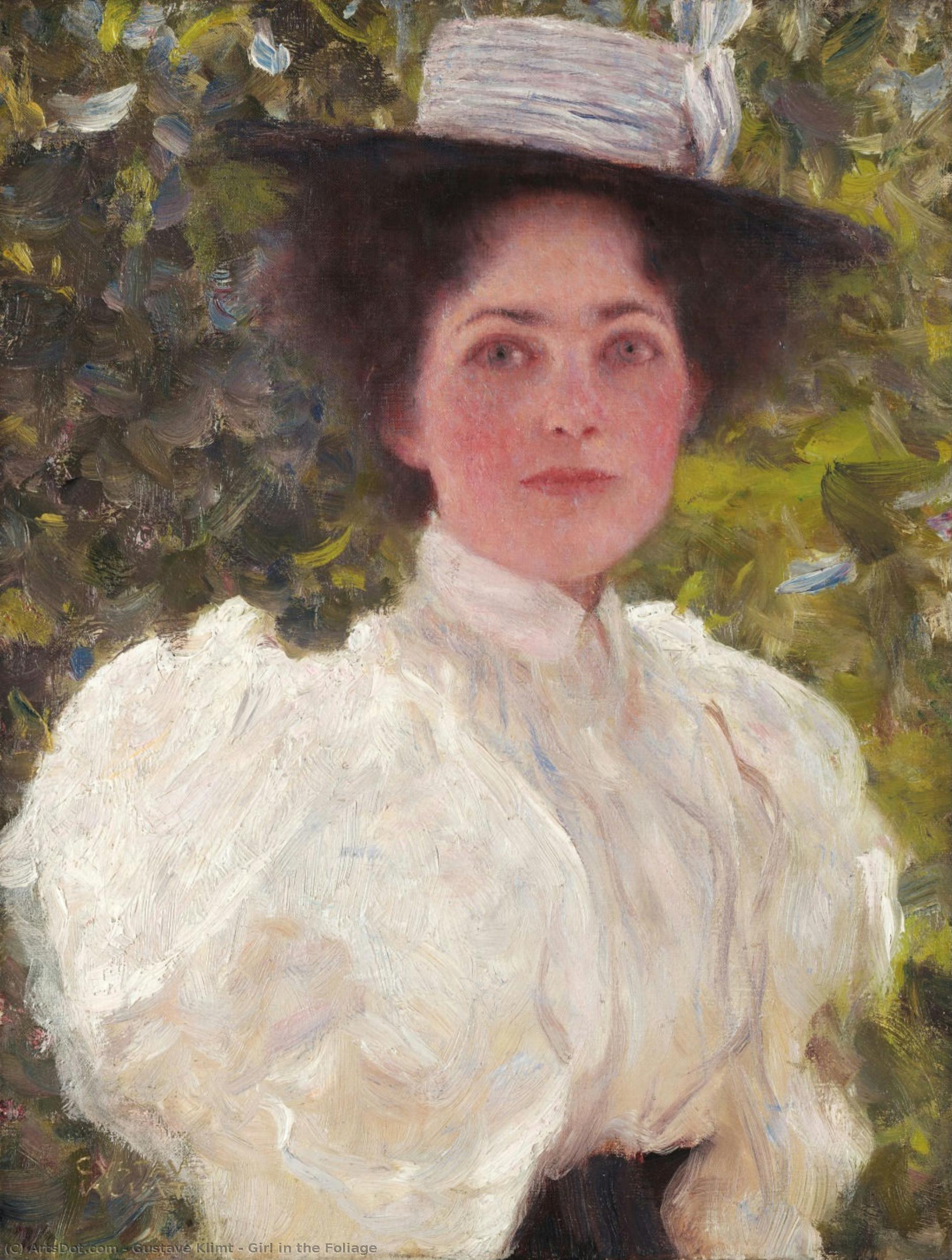 Girl In The Foliage — Gustav Klimt