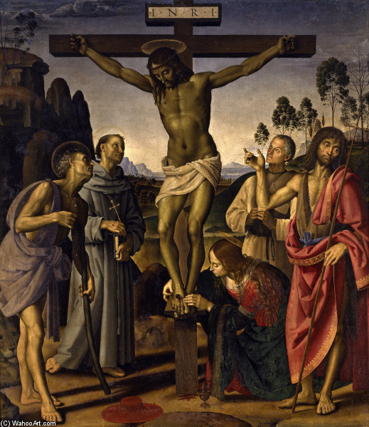 Crucifixion, Signorelli ^ Perugino — Luca Signorelli