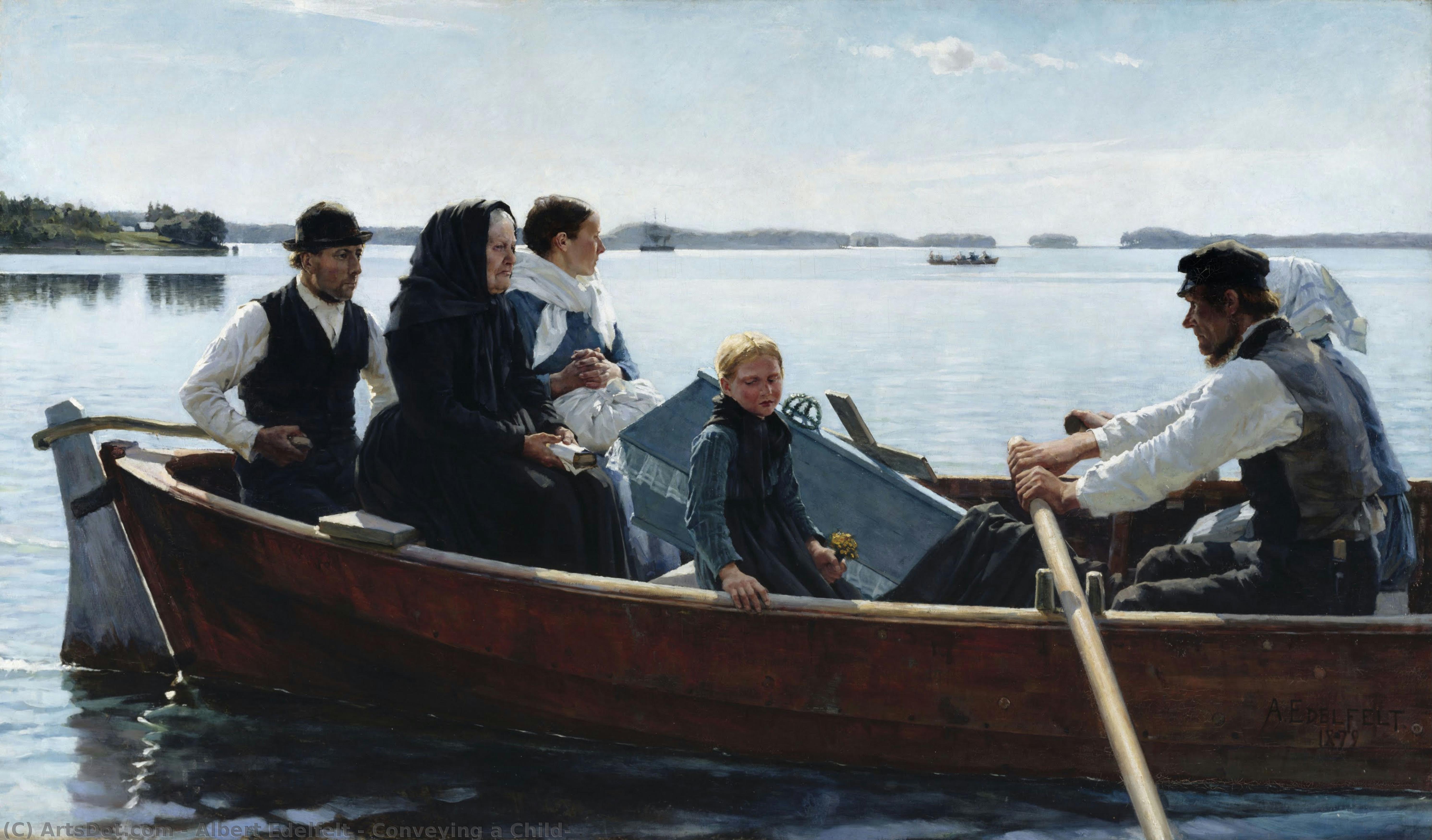 Conveying A Child — Albert Edelfelt