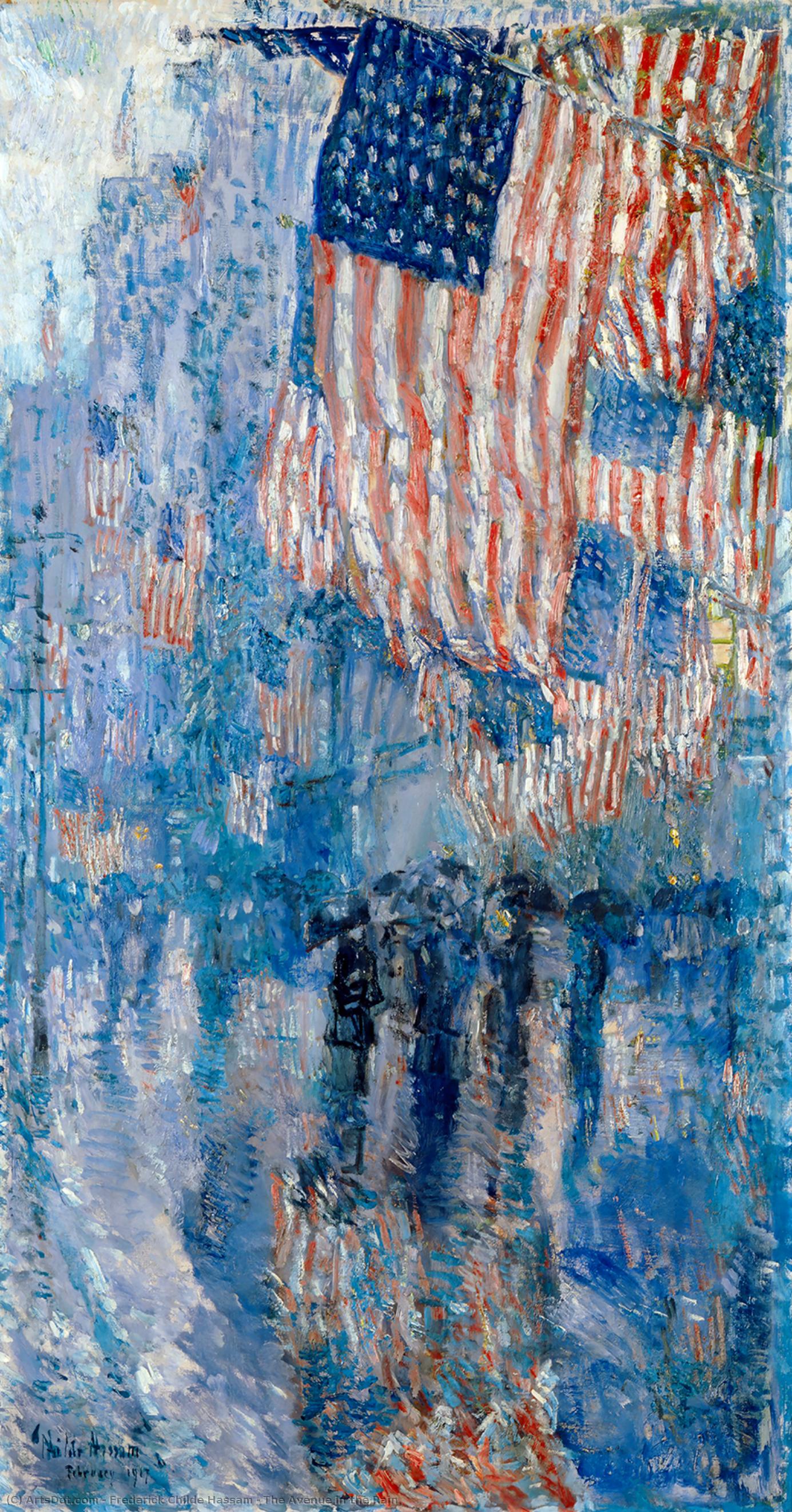 The Avenue In The Rain — Frederick Childe Hassam