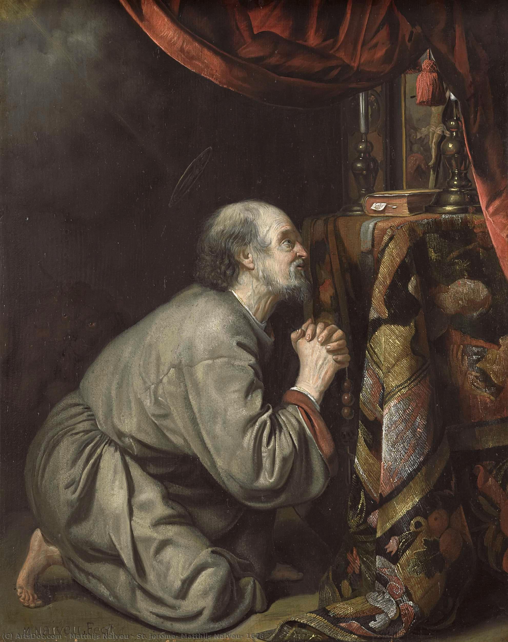 St. Jerome, Matthijs Naiveu, 1676 — Matthijs Naiveu
