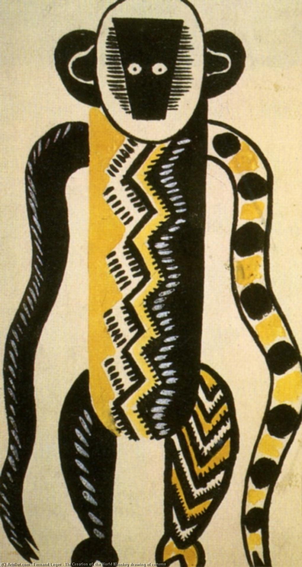 The Creation Of The World Monkey Drawing Of Costume — Fernand Léger