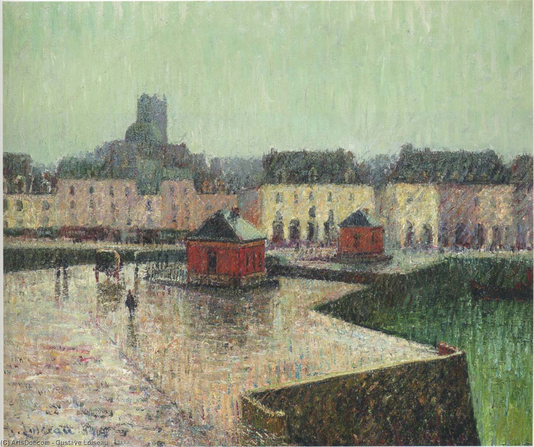 Port At Dieppe — Gustave Loiseau