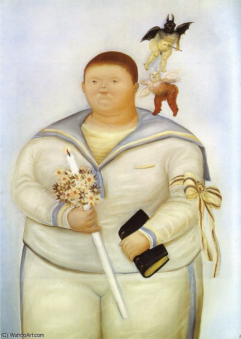 Autoportrait Le Jour De La Communion — Fernando Botero