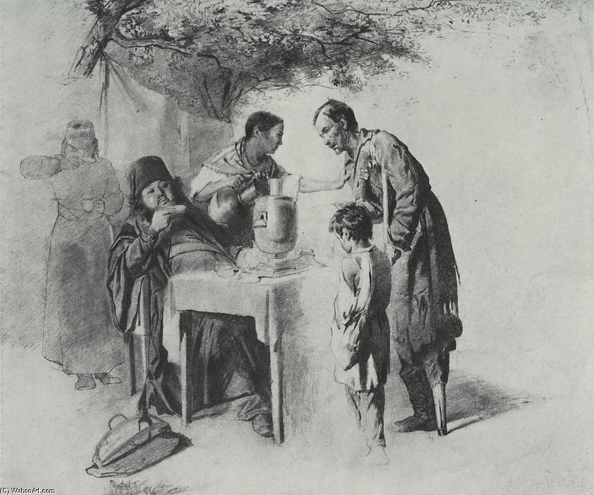 Teatime In Mytischi Near Moscow — Vasily Grigoryevich Perov
