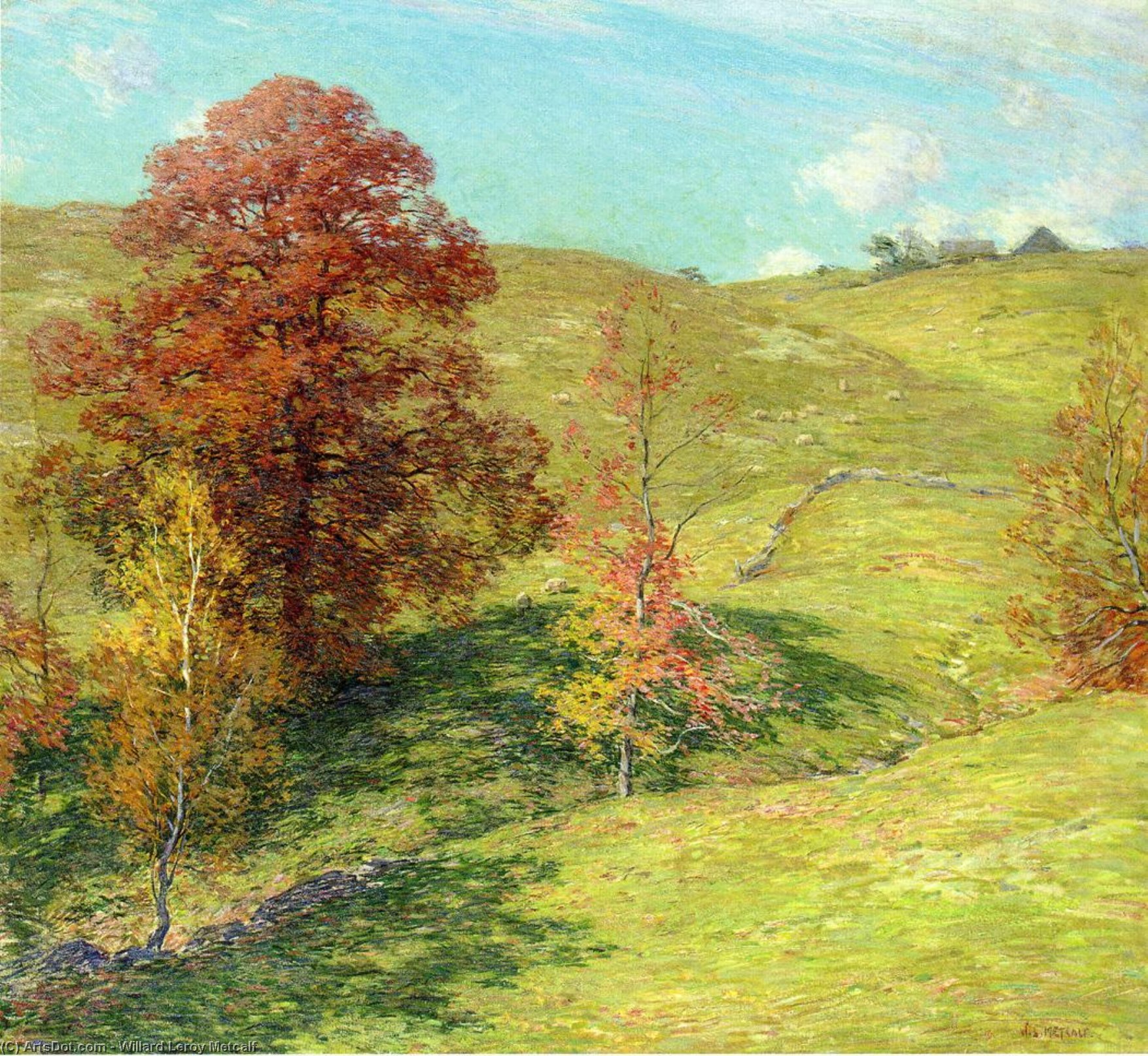 The Red Oak (no.2) — Willard Leroy Metcalf