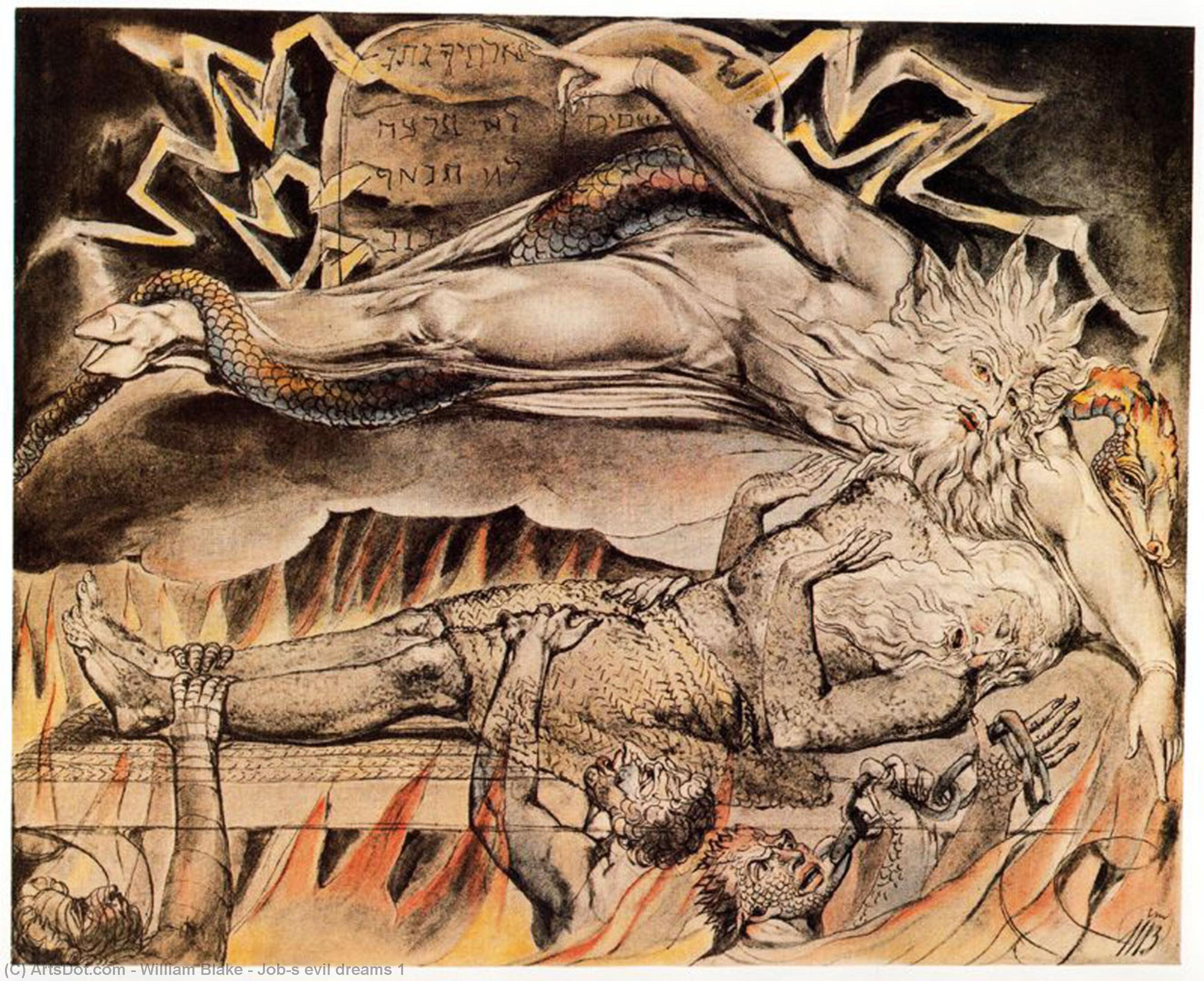 Job´s Evil Dreams 1 — William Blake