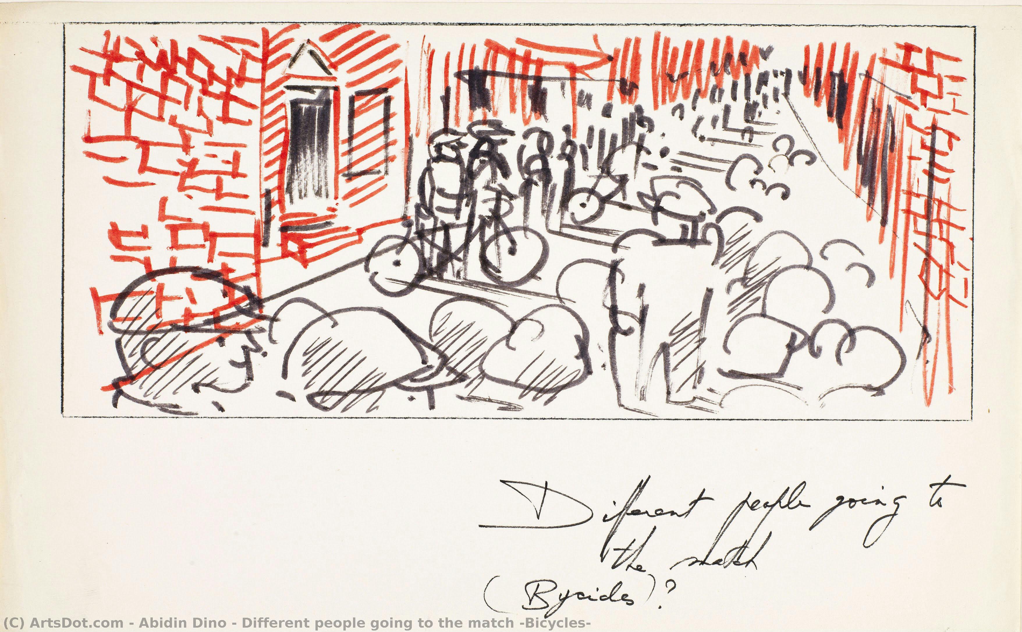 Different People Going To The Match (bicycles) — Abidin Dino