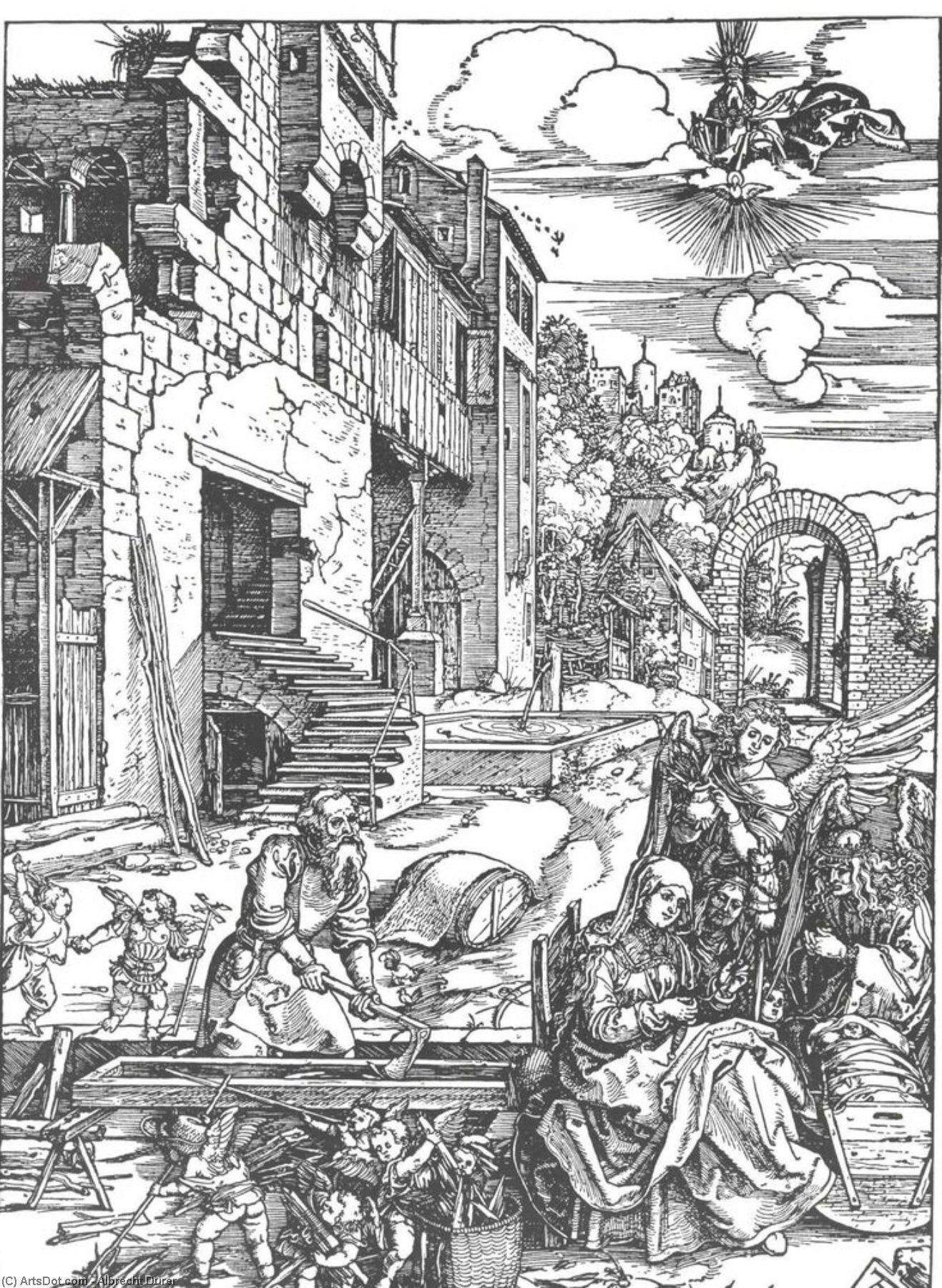 The Rest During The Flight To Egypt — Albrecht Dürer