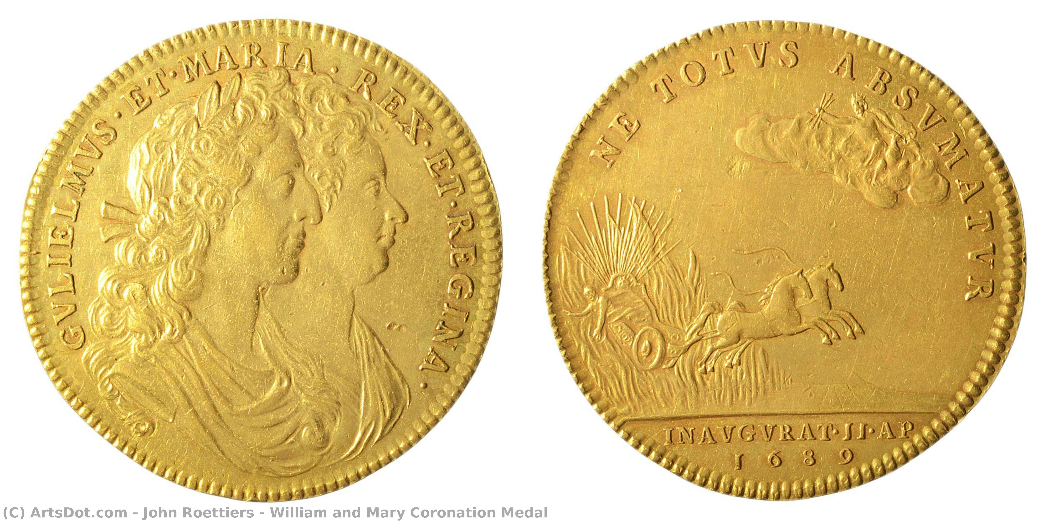 William And Mary Coronation Medal — John Roettiers