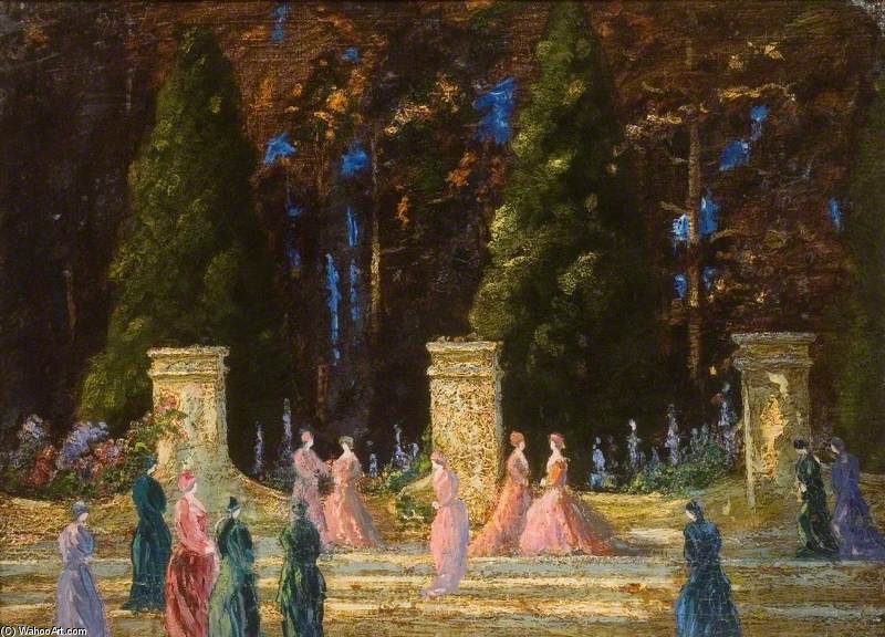 A Garden By Night — Thomas Edwin Mostyn