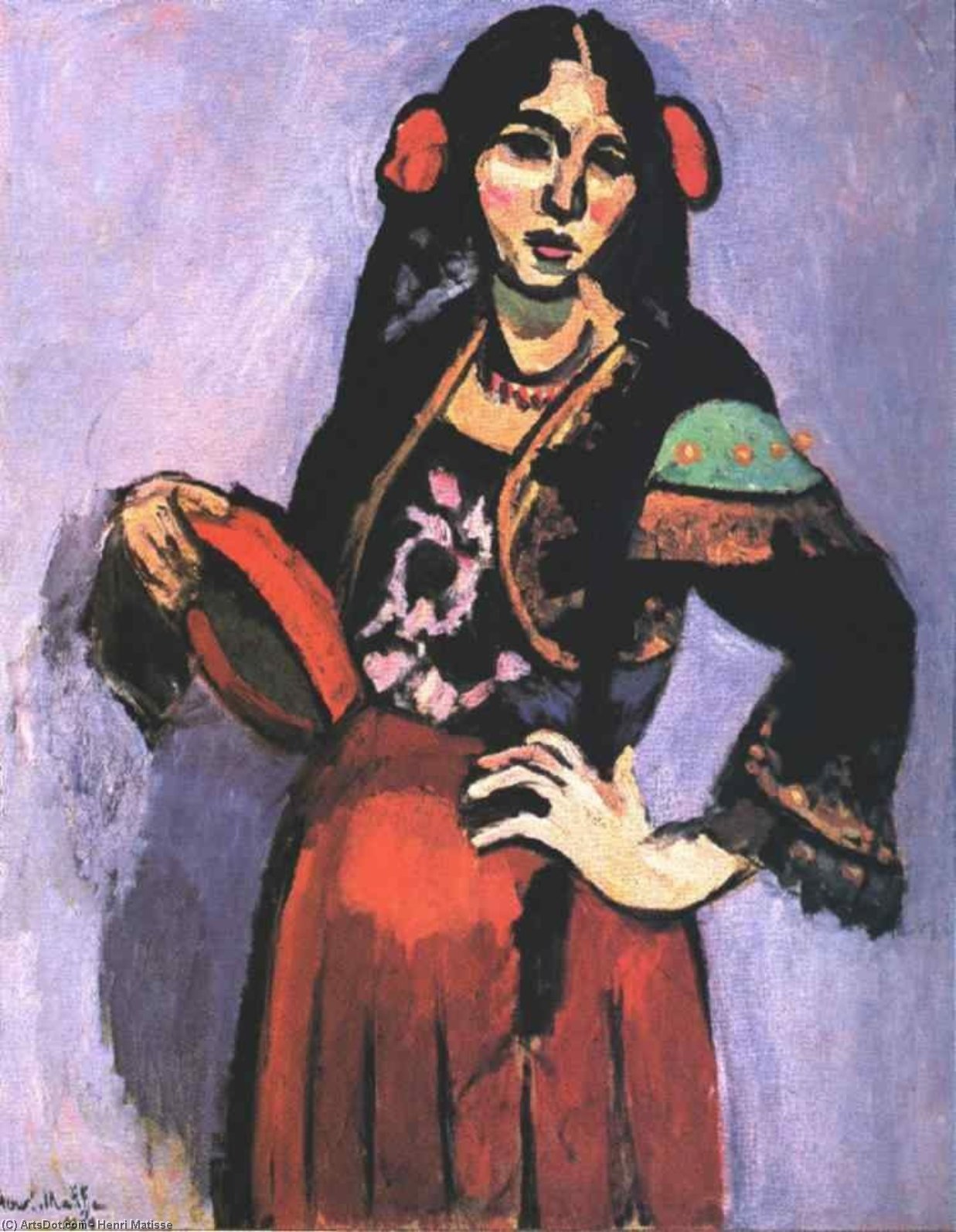 Spanish Woman With A Tamborine, , Oil On Canvas — Henri Matisse