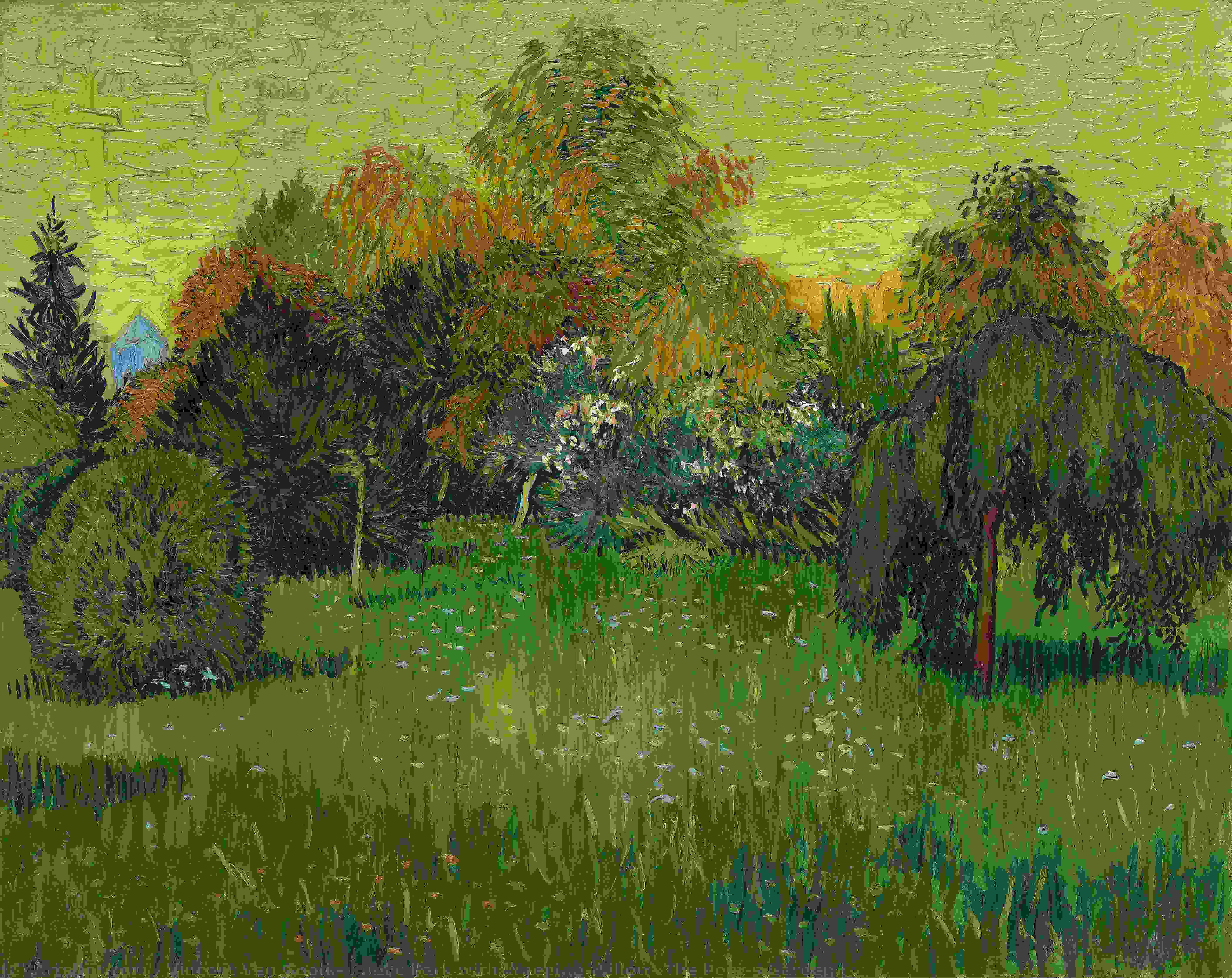 Public Park With Weeping Willow: The Poet's Garden I — Vincent Willem Van Gogh