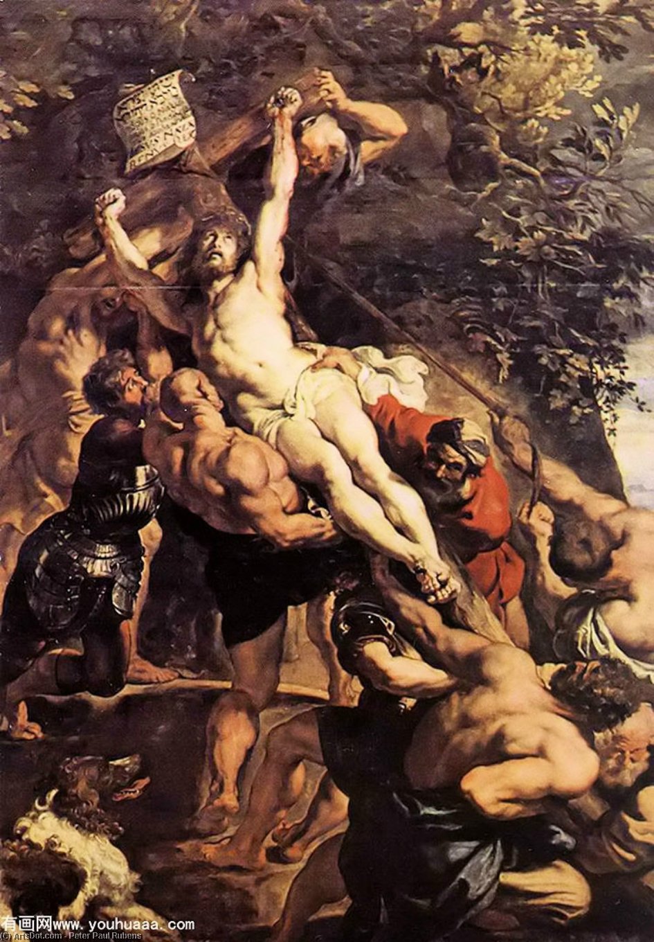 Raising Of The Cross (detail) — Peter Paul Rubens