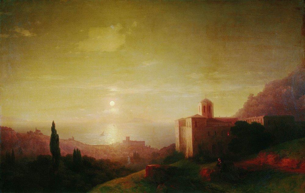 Lunar Night On The Crimean Coast — Ivan Konstantinovich Aivazovsky