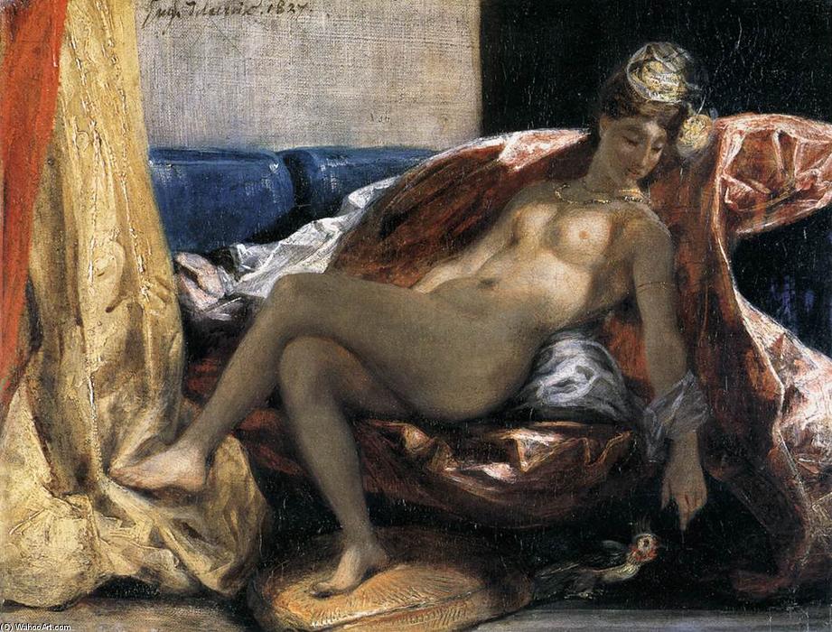 Woman With A Parrot — Eugène Delacroix
