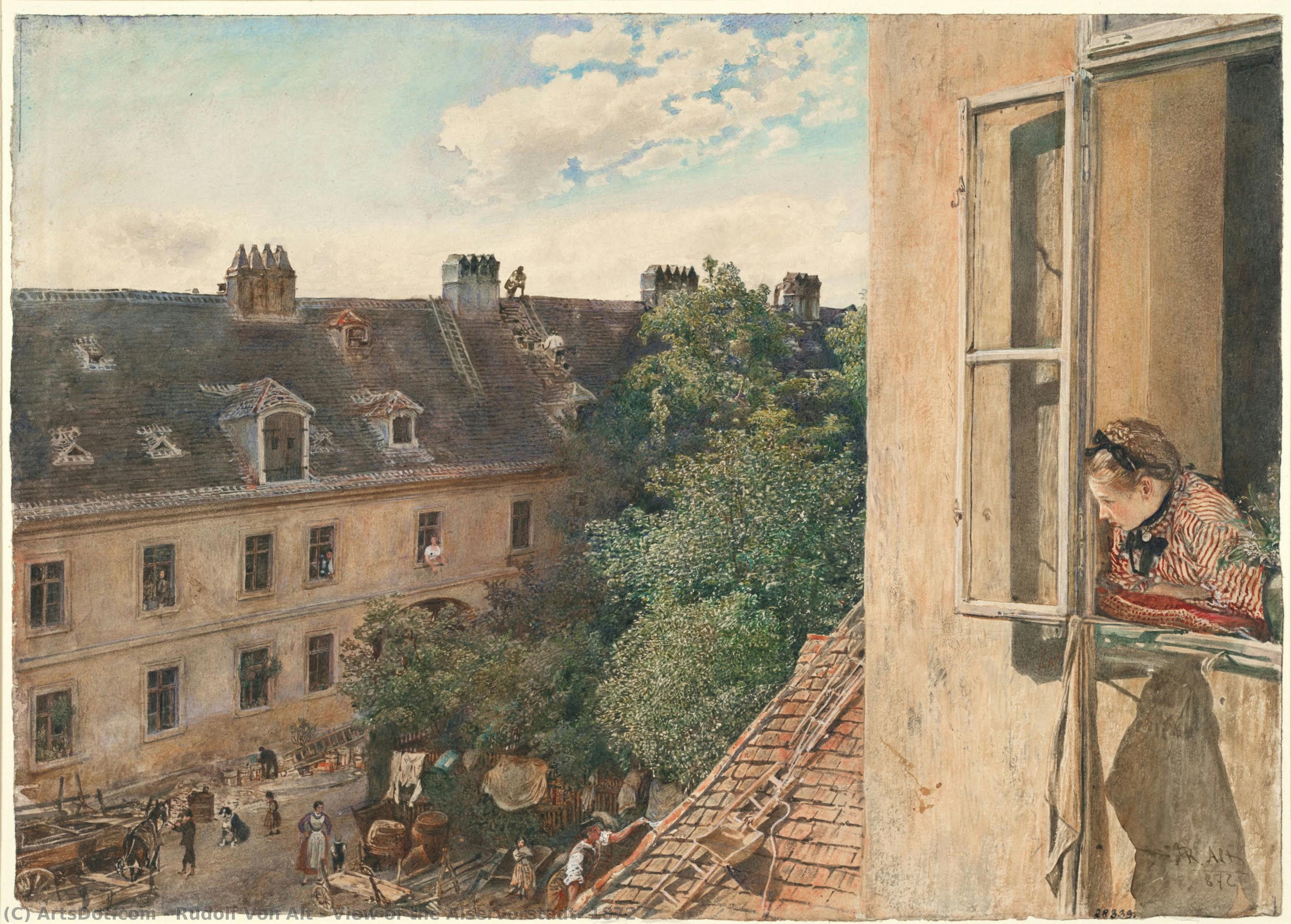 View Of The Alservorstadt, 1872 — Rudolf Von Alt
