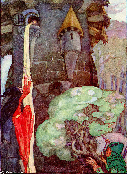 Rapunzel, Let Down Your Hair — Anne Anderson