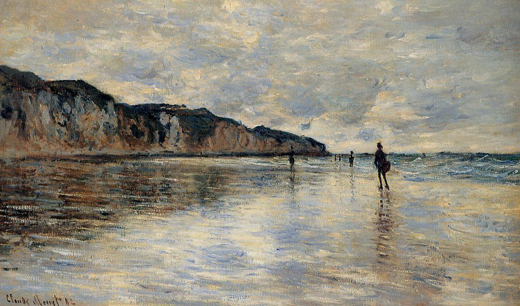 Low Tide At Pourville — Claude Monet