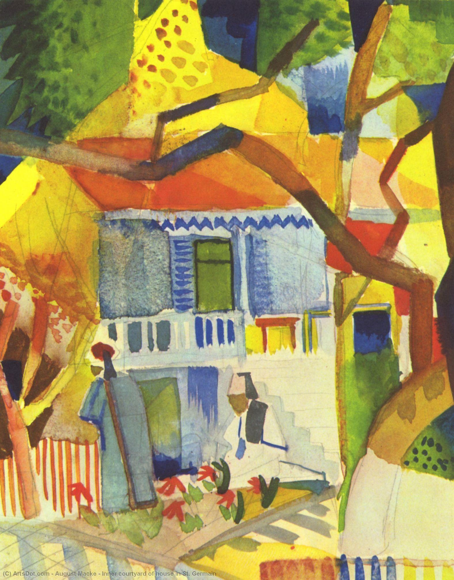 Inner Courtyard Of House In St. Germain — August Macke