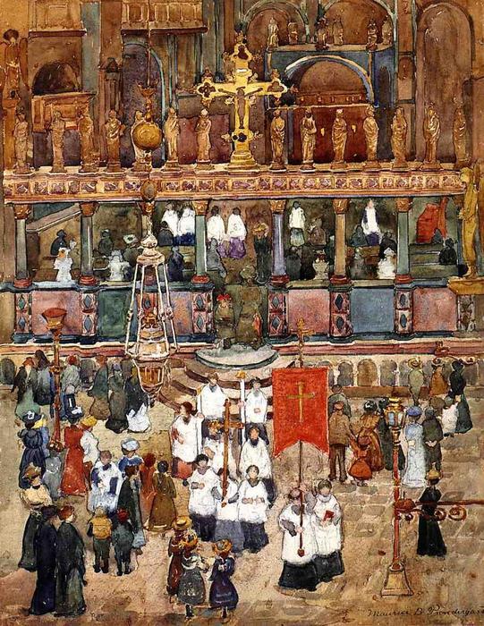 Easter Procession, St. Marks — Maurice Brazil Prendergast