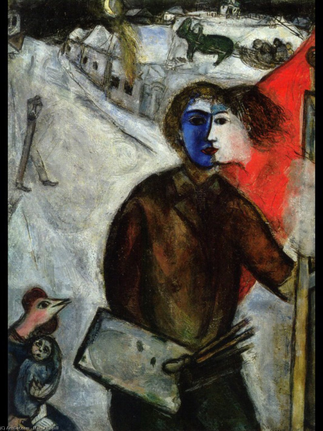 Hour Between Wolf And Dog (betwenn Darkness And Light) — Marc Chagall