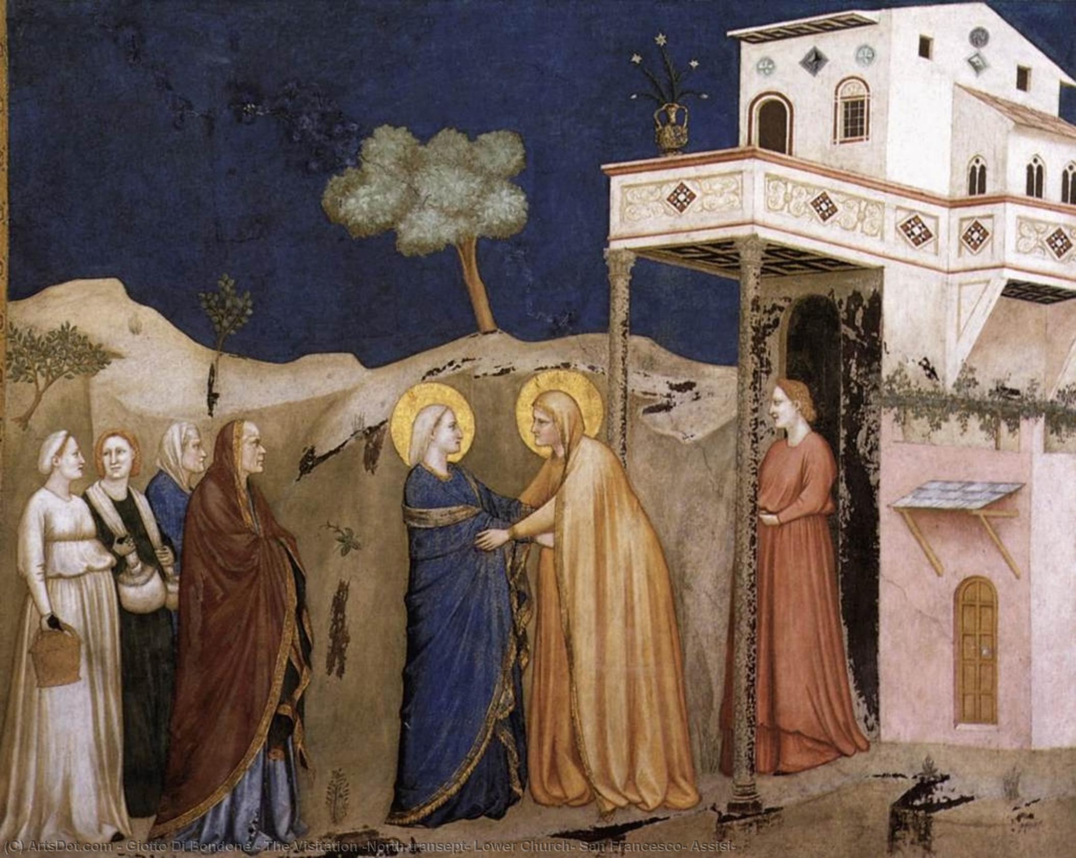 The Visitation (north Transept, Lower Church, San Francesco, Assisi) — Giotto Di Bondone