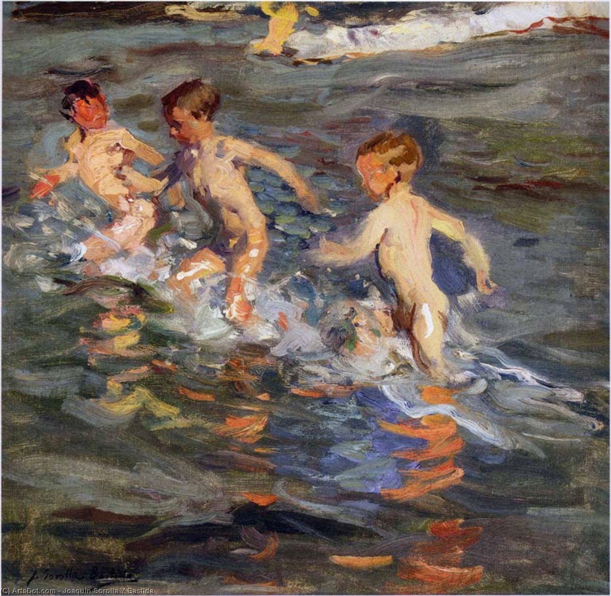 Children At The Beach — Joaquín Sorolla Y Bastida