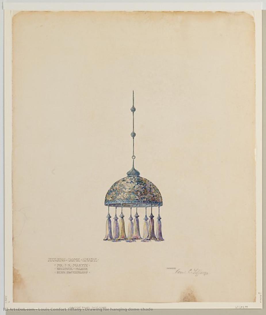 Drawing For Hanging Dome Shade — Louis Comfort Tiffany