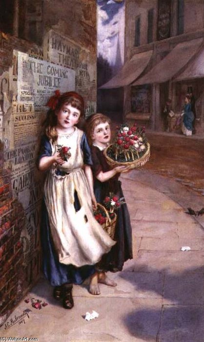 Little Flower Sellers — Augustus Edward Mulready