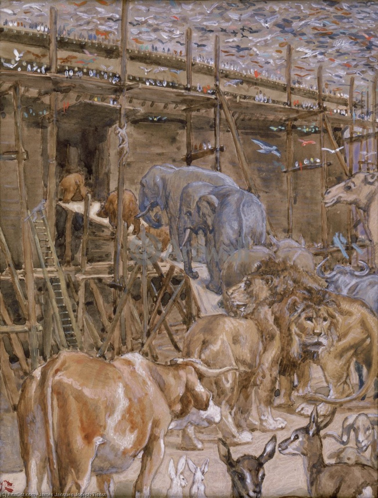 The Animals Enter The Ark — Jacques Joseph Tissot
