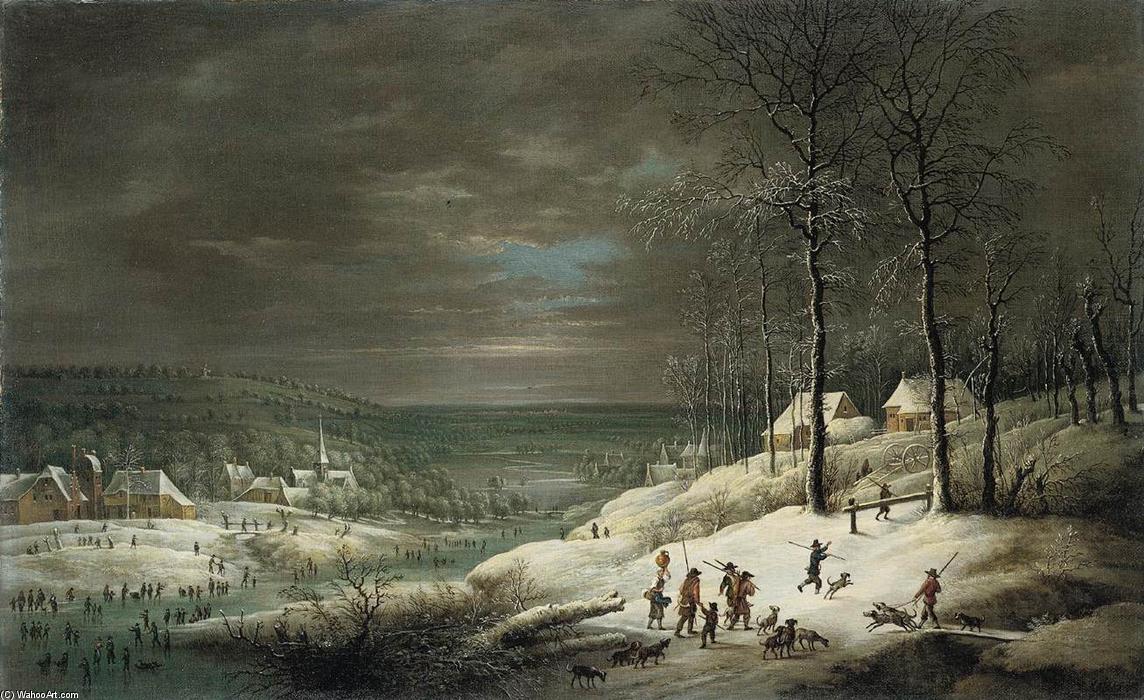 Winter Landscape With Hunters — Lucas Van Uden
