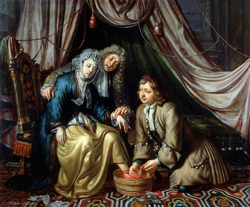 A Physician And A Surgeon Attending To A Woman Patient. — Matthijs Naiveu