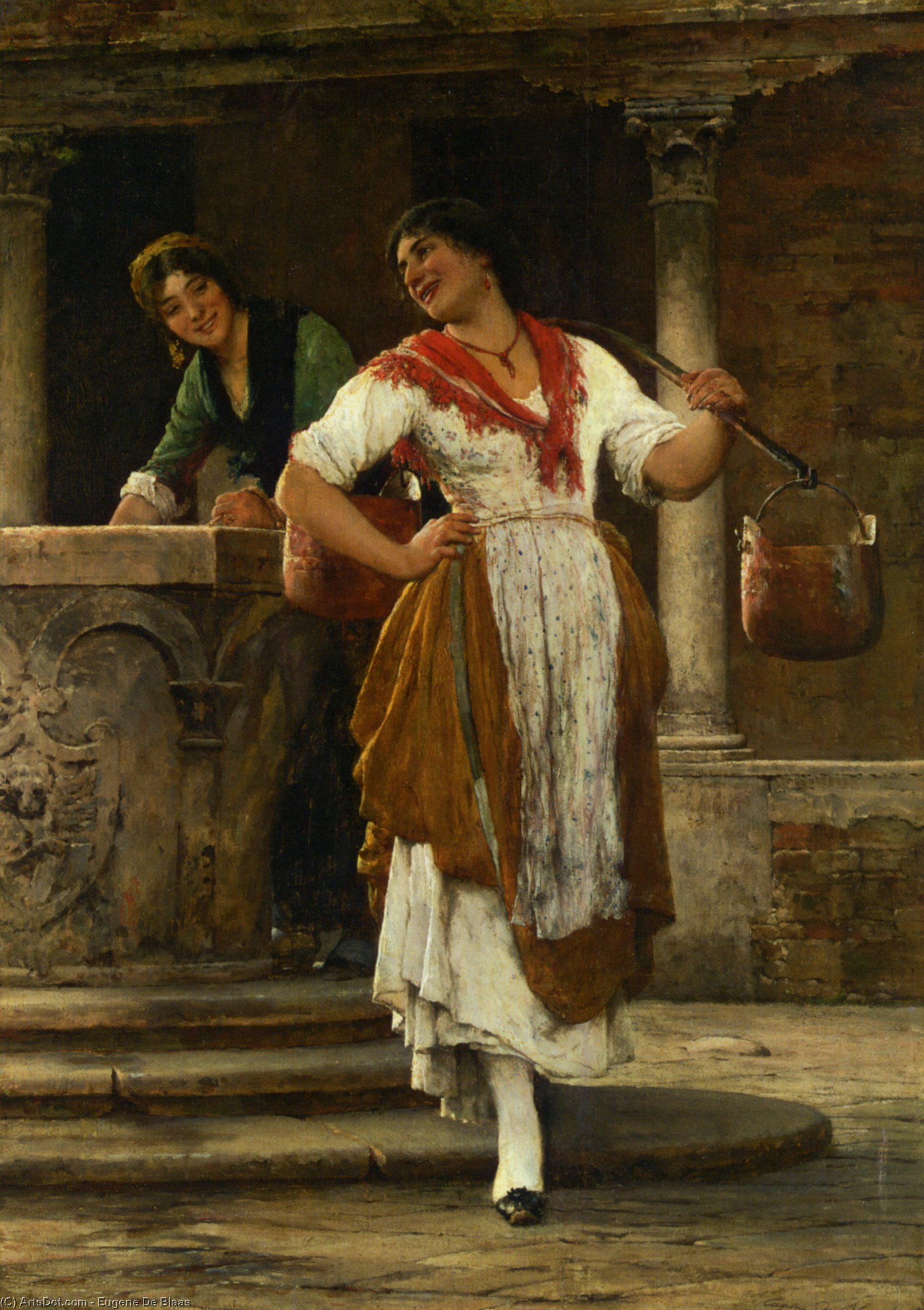 Meeting In The Square — Eugen Von Blaas