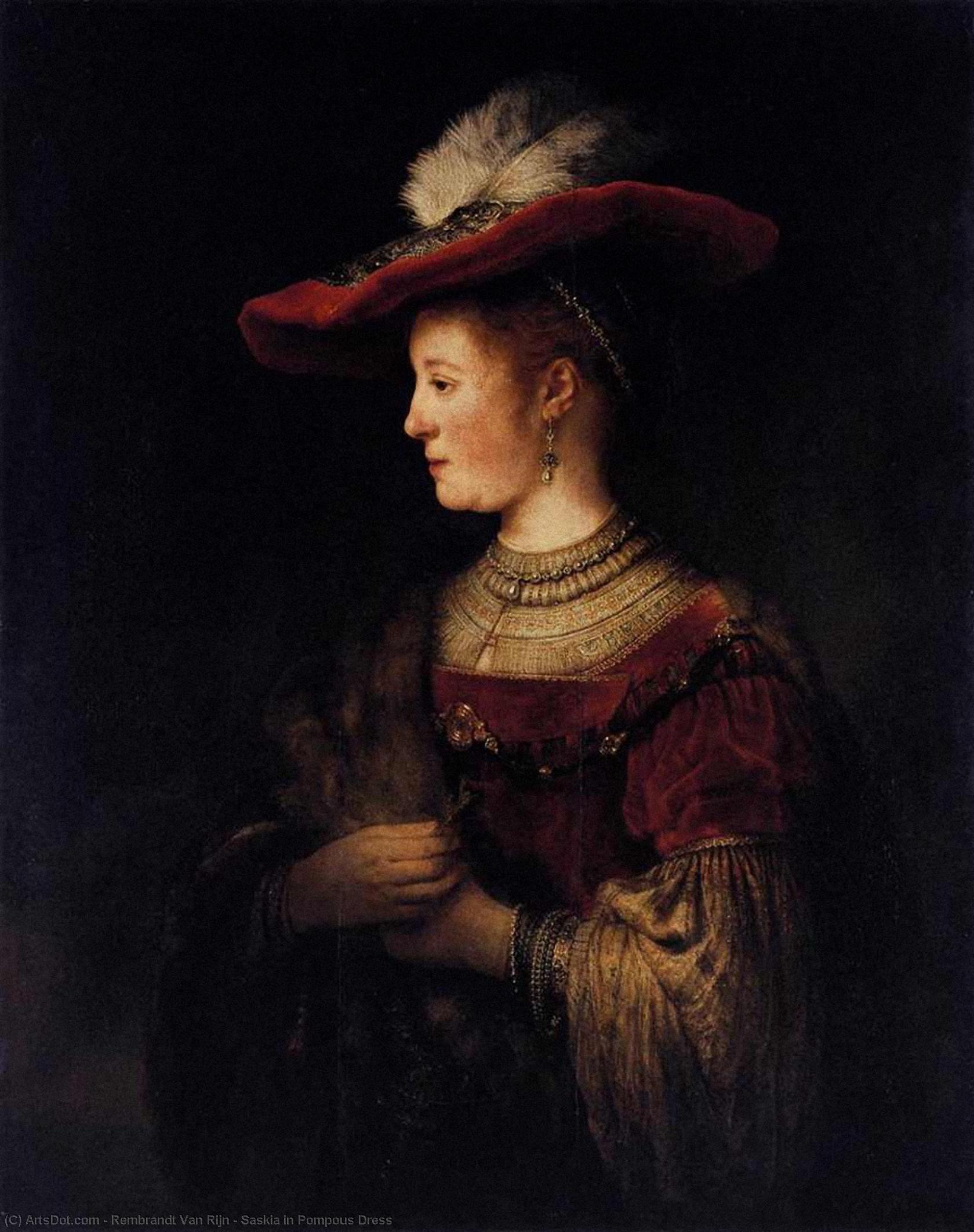 Saskia In Pompous Dress — Rembrandt Van Rijn