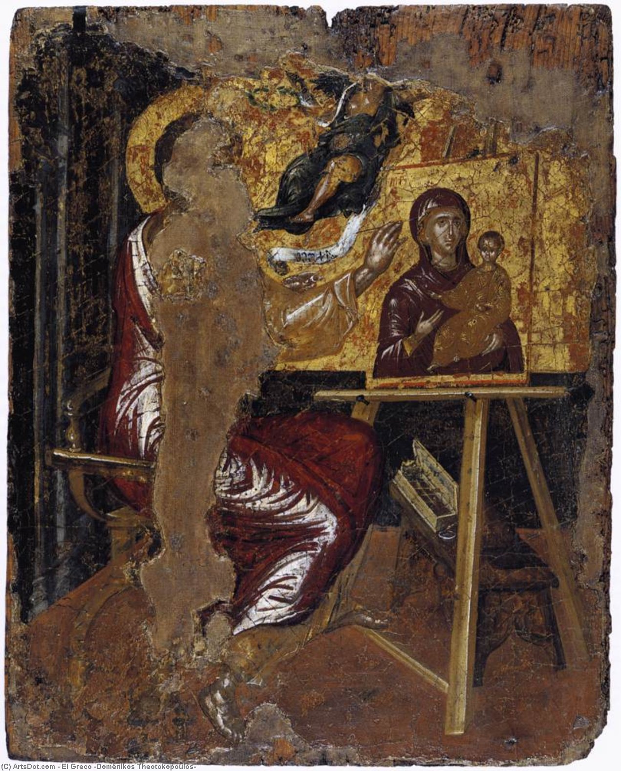 St Luke Painting The Virgin And Child — Ел Греко