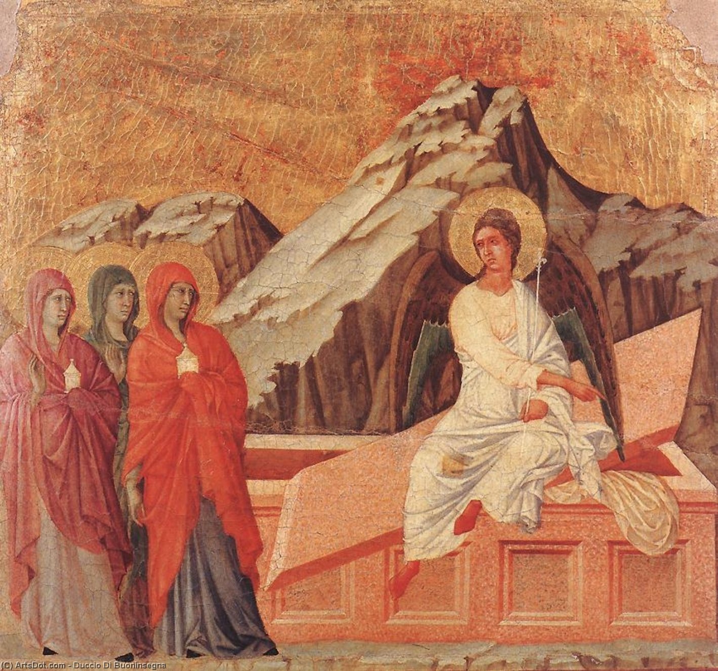 The Three Marys At The Tomb — Duccio Di Buoninsegna