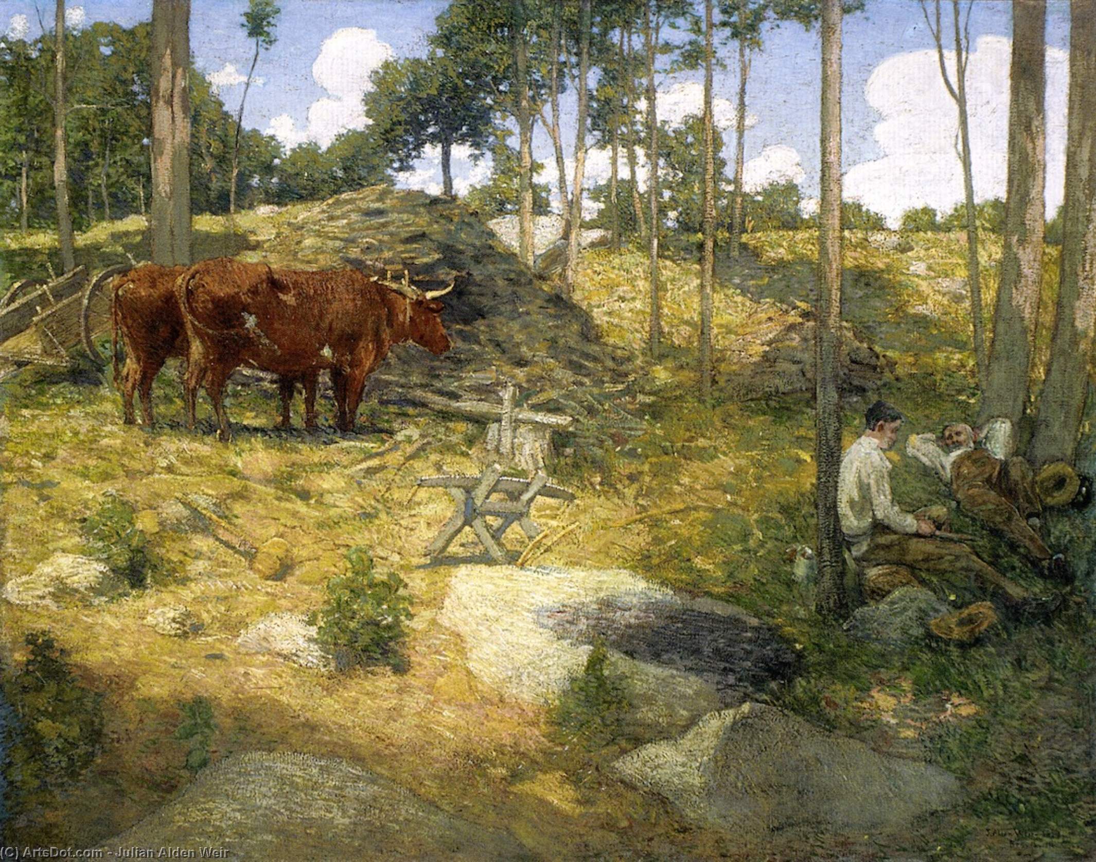 Midday Rest In New England — Julian Alden Weir
