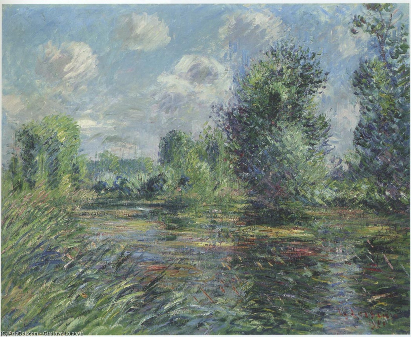 Woods Near Eure River — Gustave Loiseau