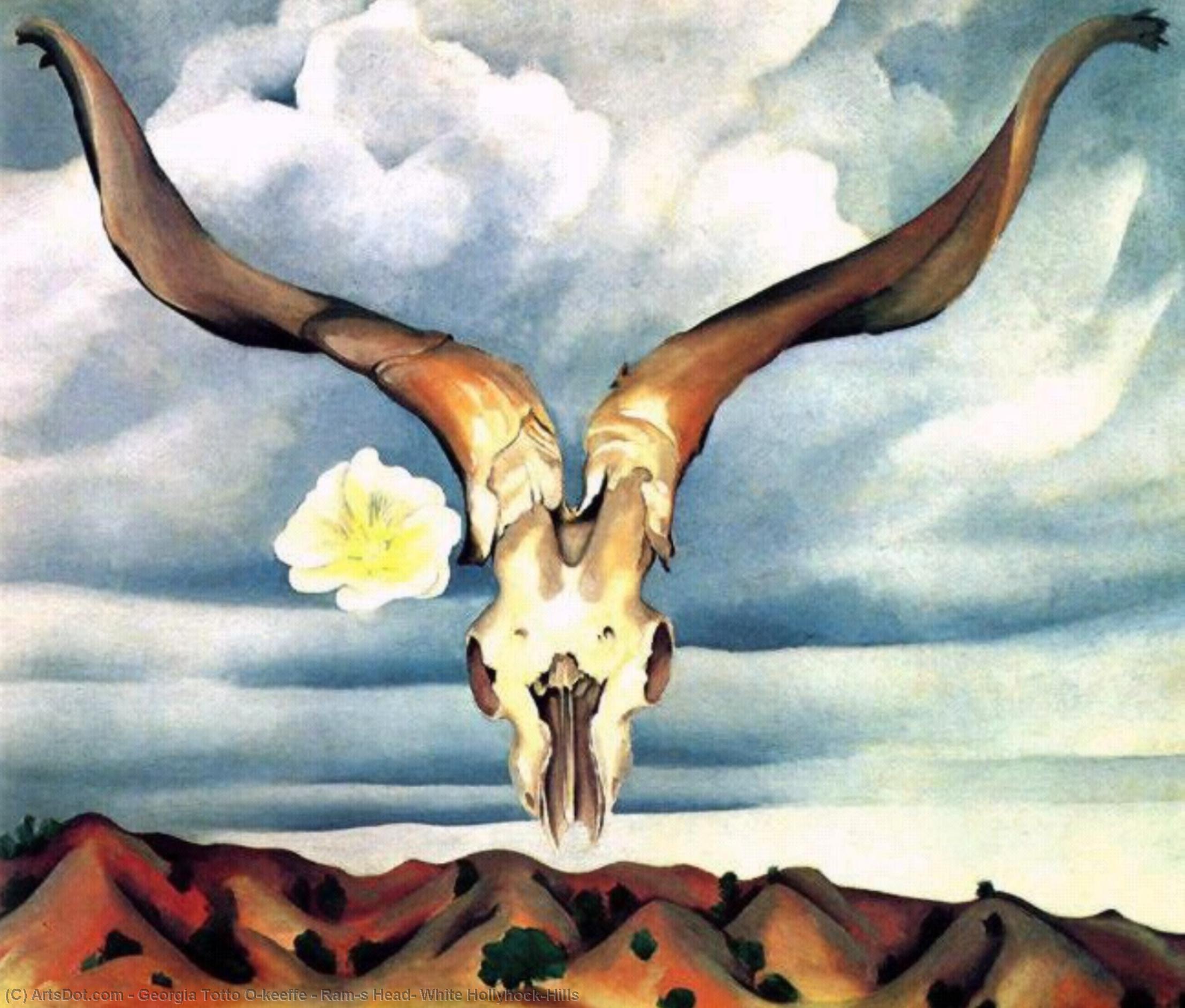 Ram's Head, White Hollyhock-hills — Georgia O'keeffe