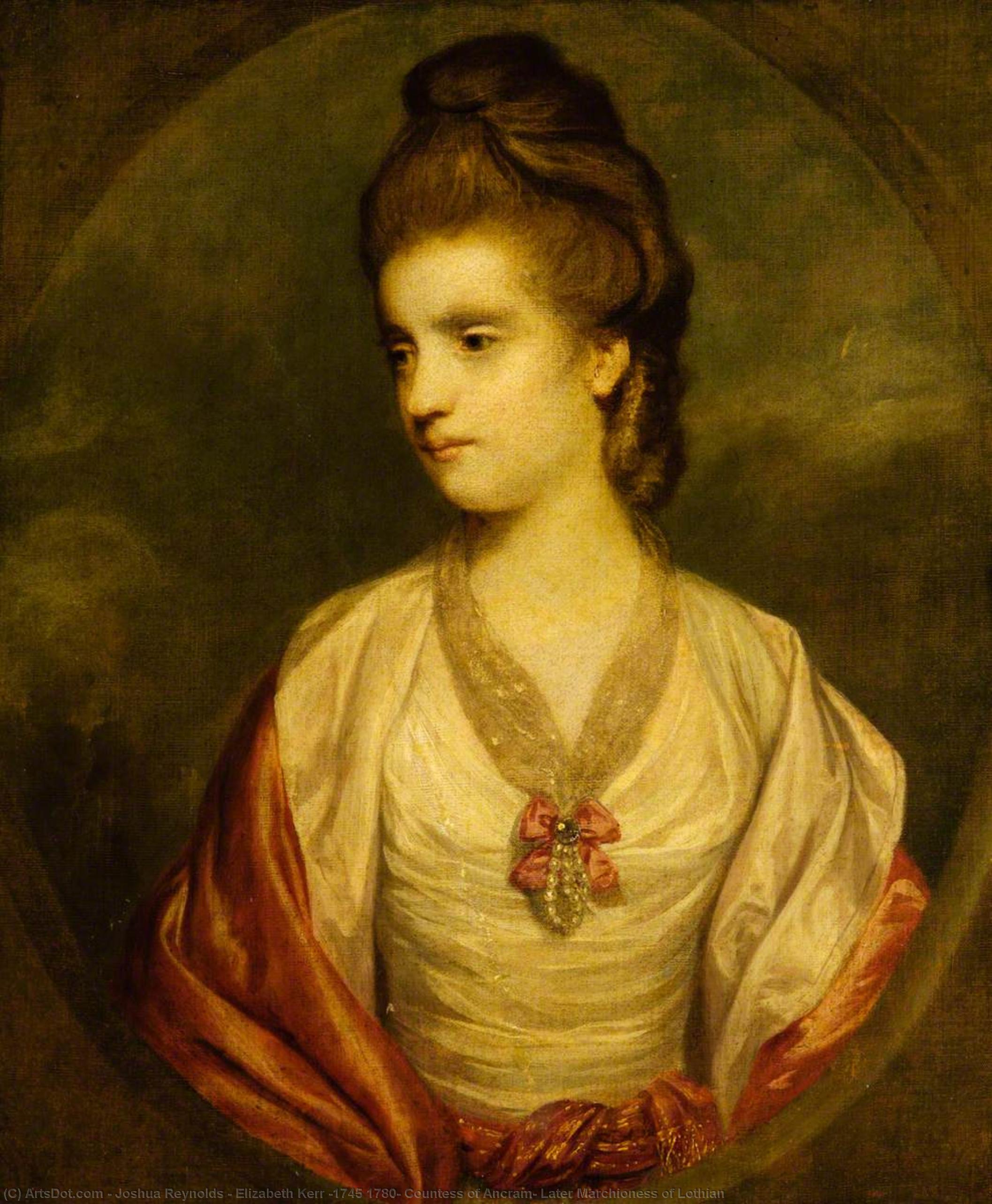 Elizabeth Kerr (1745 1780) Countess Of Ancram, Later Marchioness Of Lothian — Sir Joshua Reynolds