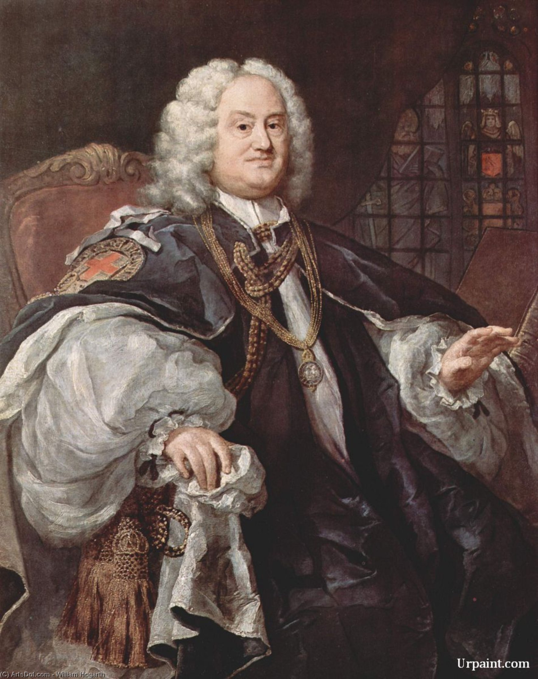 Portrait Of Bischofs Benjamin Hoadly — William Hogarth