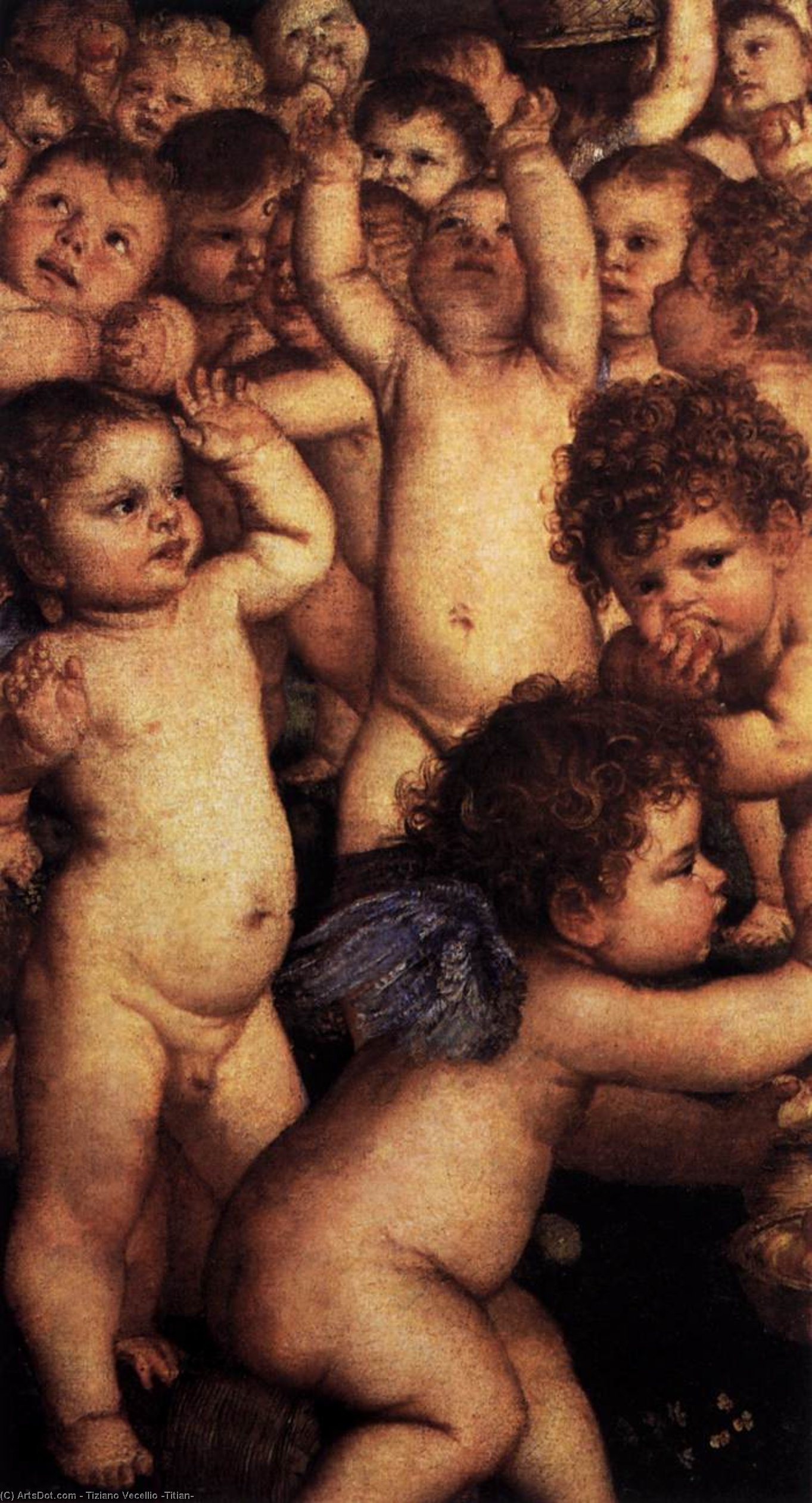 The Worship Of Venus (detail) — Titian