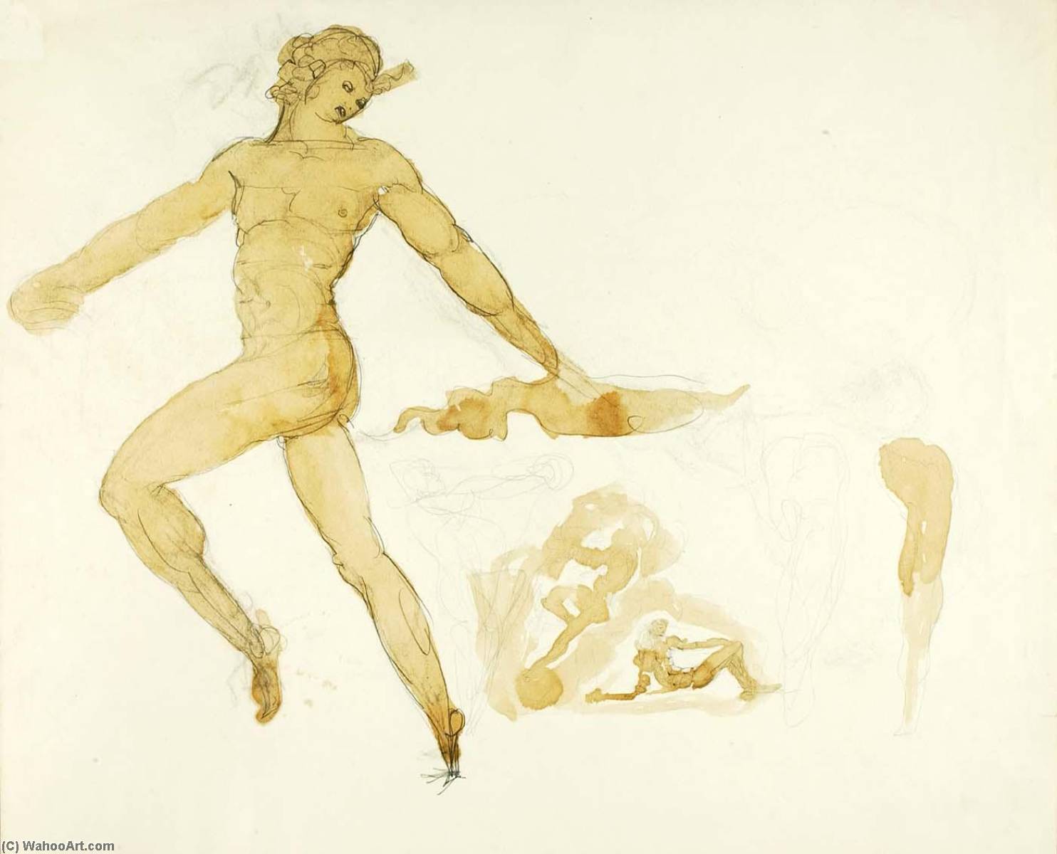 (untitled Striding Figure) — George Grey Barnard
