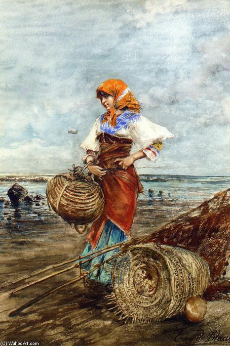Gathering Cockles At The Seashore — Eugen Von Blaas