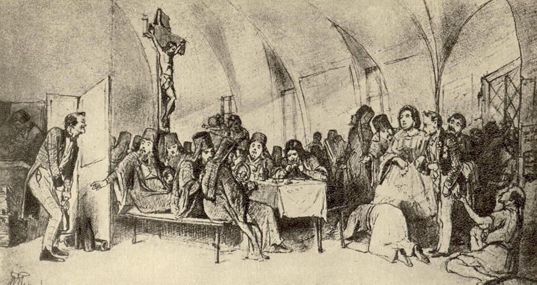 Repast — Vasily Grigoryevich Perov