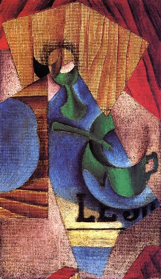 Glass, Cup And Newspaper 02 — Juan Gris