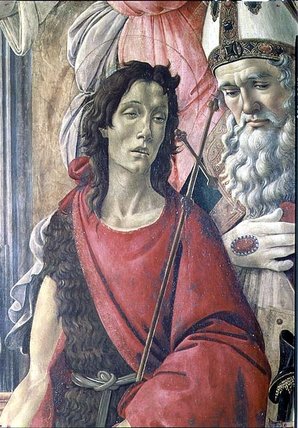 St. John The Baptist, Detail From The Altarpiece Of St. Barnabas — Sandro Botticelli