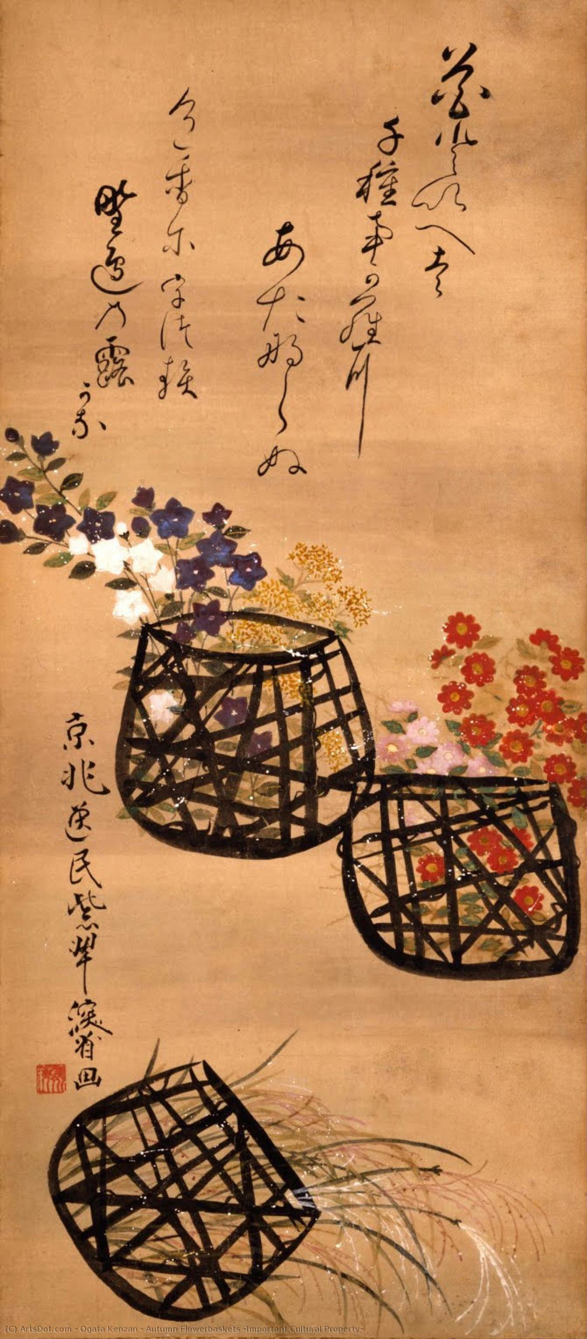 Autumn Flowerbaskets (important Cultural Property) — Ogata Kenzan