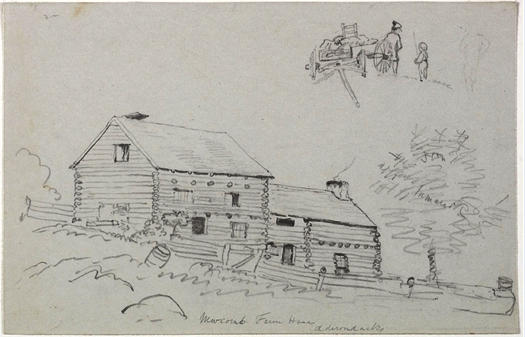 Newcomb Farmhouse, Adirondacks — Thomas Cole